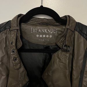 Blank NYC Motto Faux Leather Jacket